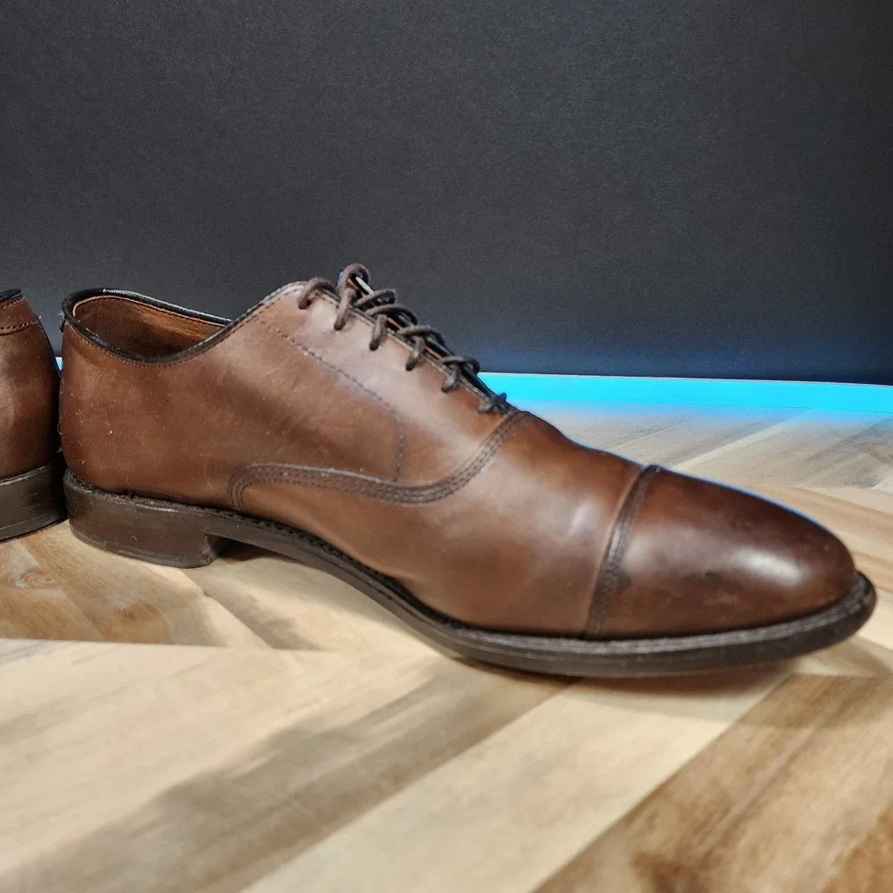 Allen Edmonds Park Avenue Cap-toe Oxford Dark Brown Dress Shoe Sz 10.5 D 5845